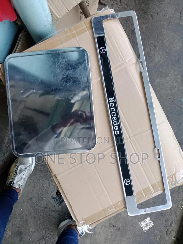 High Gloss Chrome Mercedes Number Plates Holders 2x