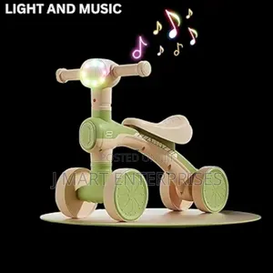 Kids Balance Bike Music Led Lights