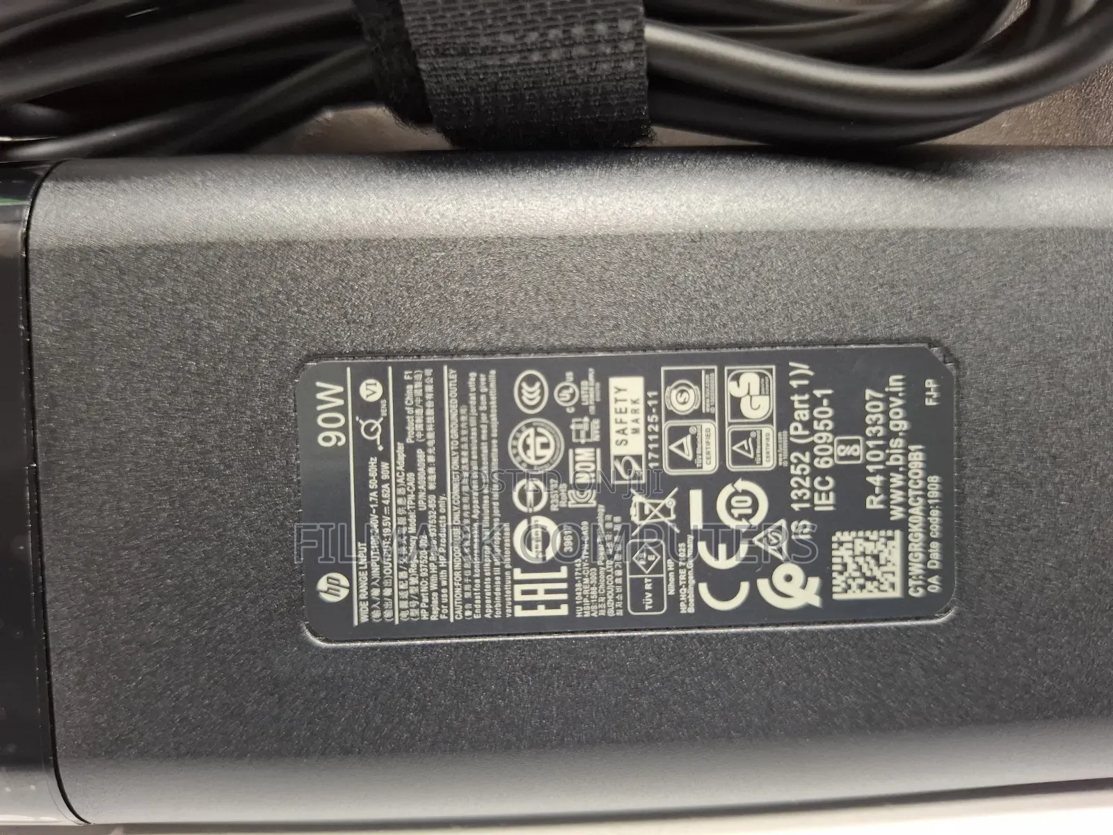 New Hp 90w 19.5v 4.62a Slim Ac Adapter Power Charger+Cable Blue Pin