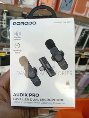 The Porodo Audix Pro Lavalier Dual Microphone.