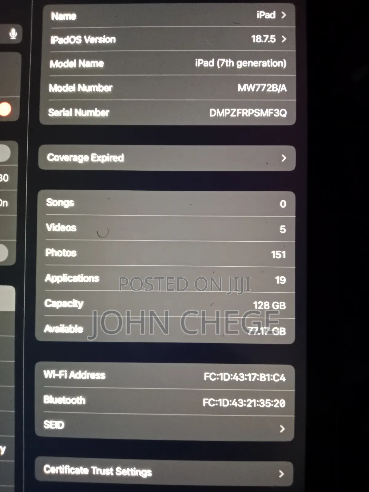 iPad 2017 7gen 128gb