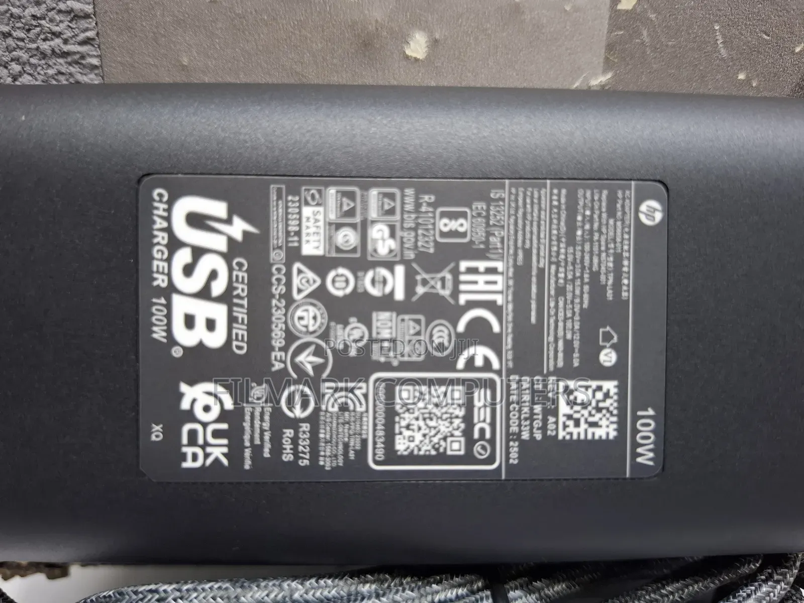 New Geniune 100w Usb-c Ac Charger For Hp