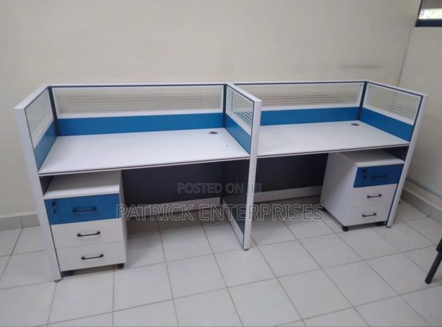 Imported Modern Two Way Workstation Straight For Reception - main view