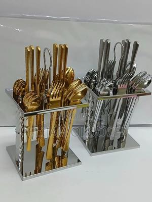 25 Pcs Dining Glister Astrid Cutlery Set With Stand - thumbnail 2