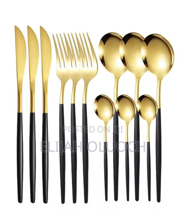 24pcs Luxury Cutlery Set Stainless Steel Now Available - thumbnail 2