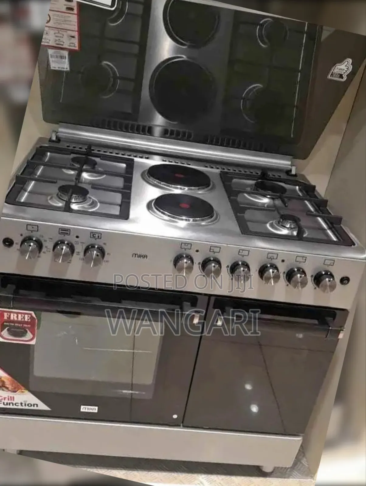 Mika Standing Cooker Restocked, 4gass 2 Hot Plate