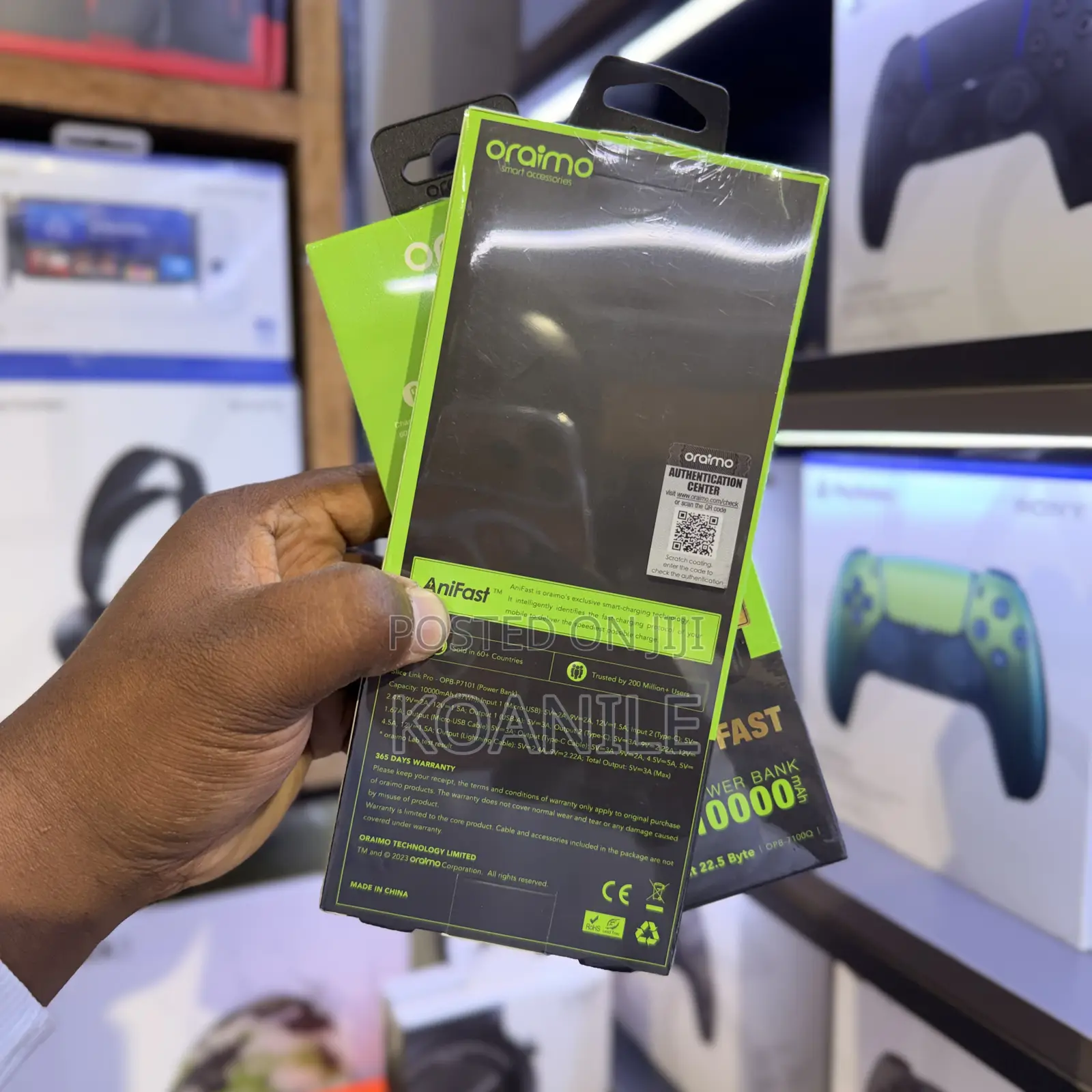 Oraimo 10000mah 22.5w Powerbank With Cables
