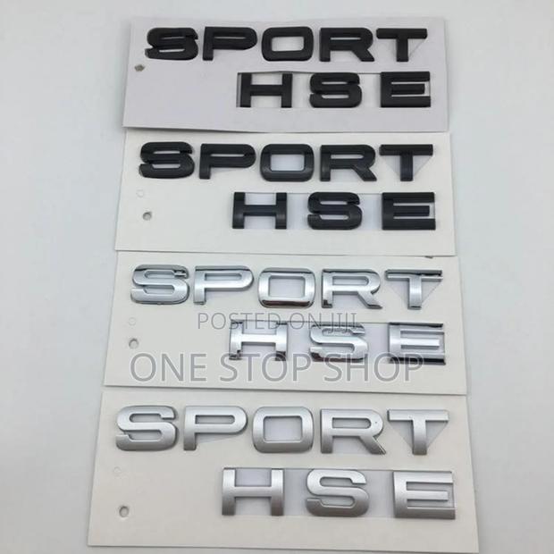 Sport Hse Range Rover Boot Emblem in Chrome and Black