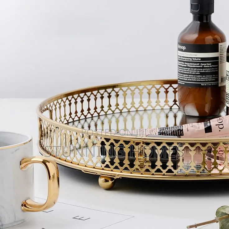 Large Vanity Tray With a Mirror