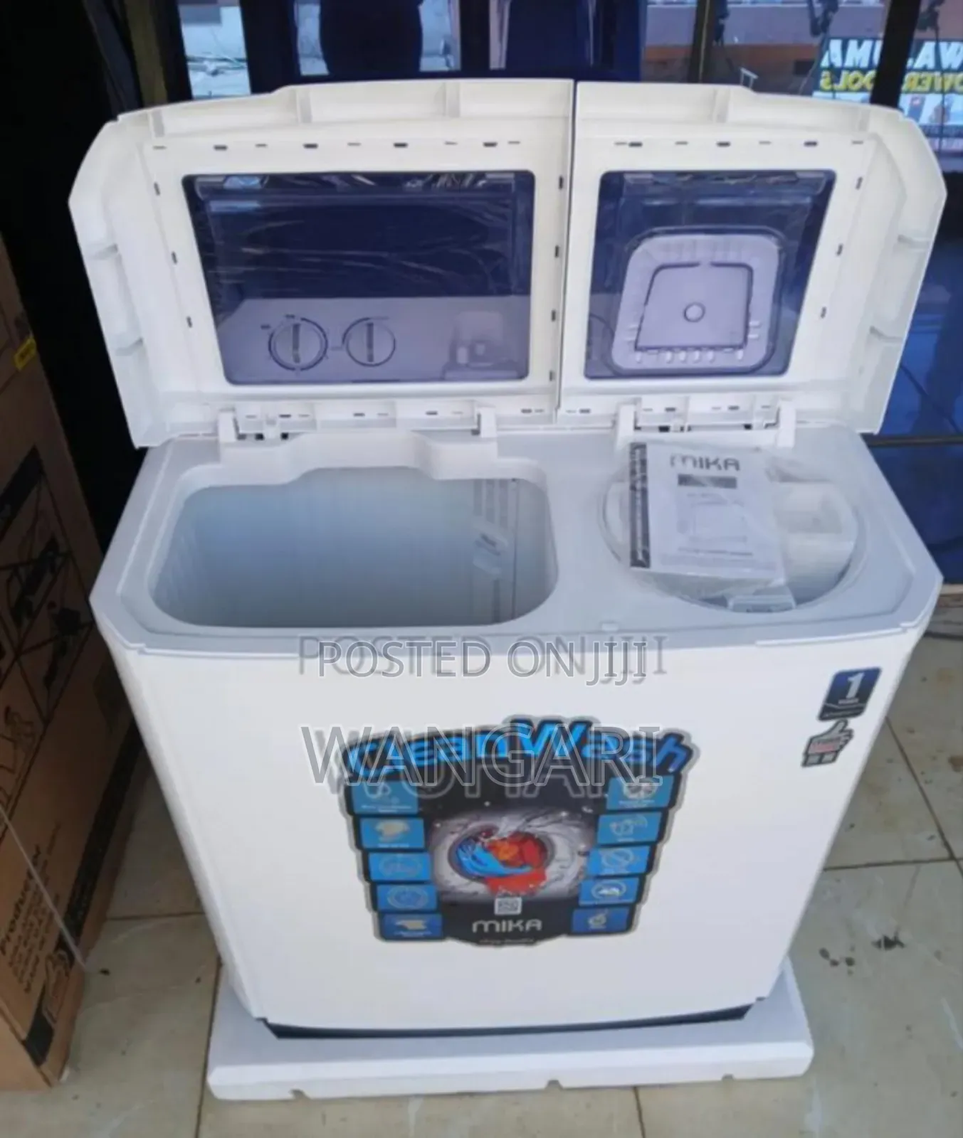 Colour White New. Mika 10kgs Washing Machine
