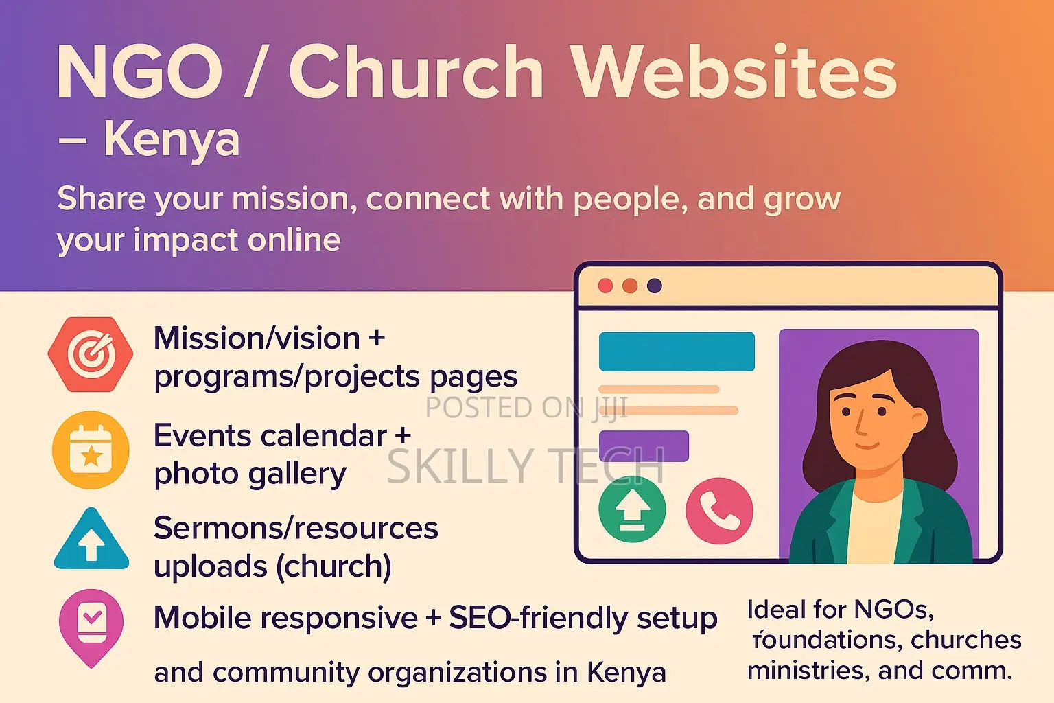 Websites for Ngo / Church in Kenya