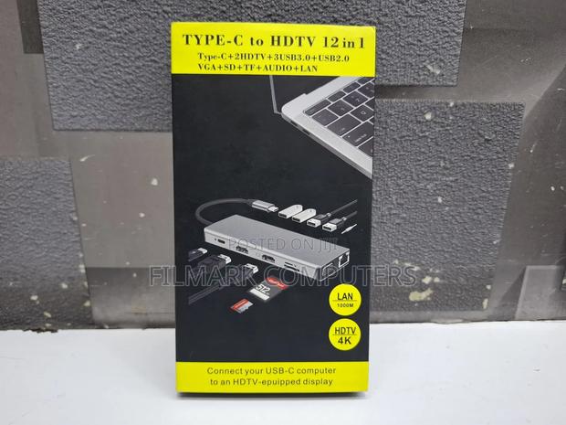 Type-c To Hdtv 12 In 1 Type-c+2hdtv+3usb3.0+Usb2.0 Vga+Sd+Tf+Audio+Lan