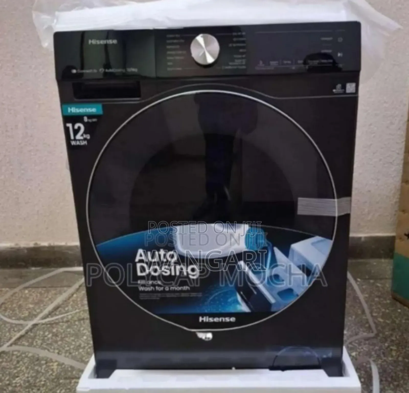 Colour Black New Hisense 8kgs Wash and Dry Washing Machine