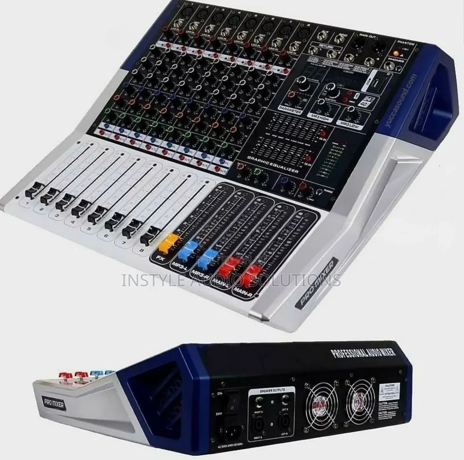 8 Channels Pro Powered Mixer Usb/Bluetooth 1500w Pay on Delivery
