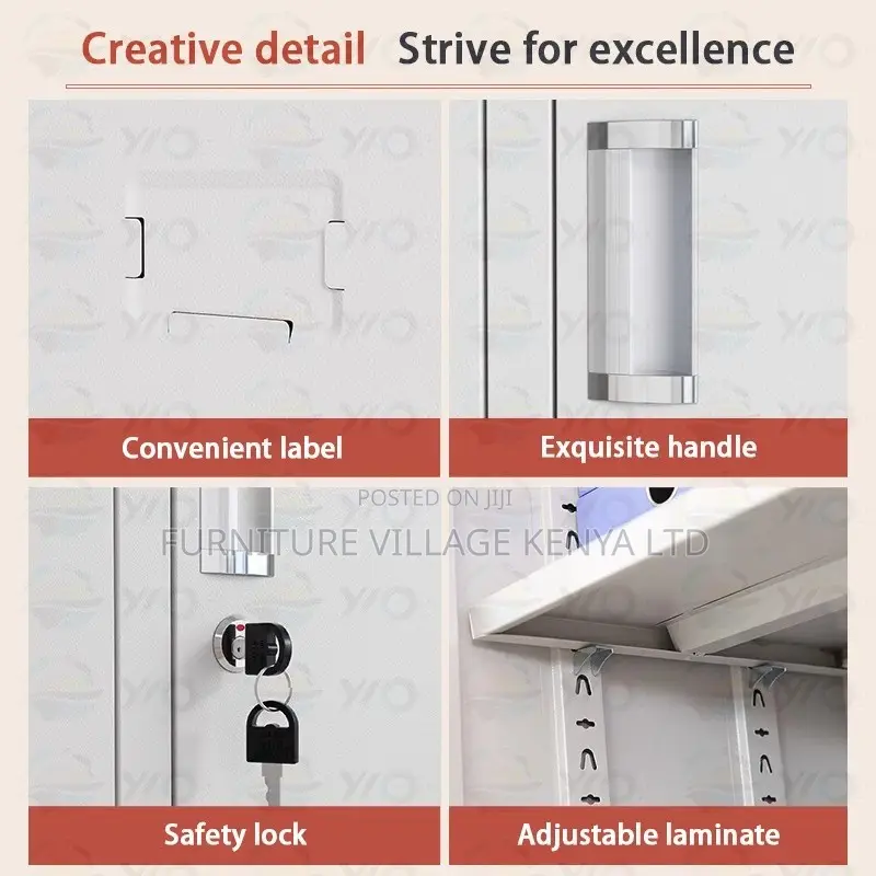 Office Cabinet; Modern 4-door Office Storage Cabinet