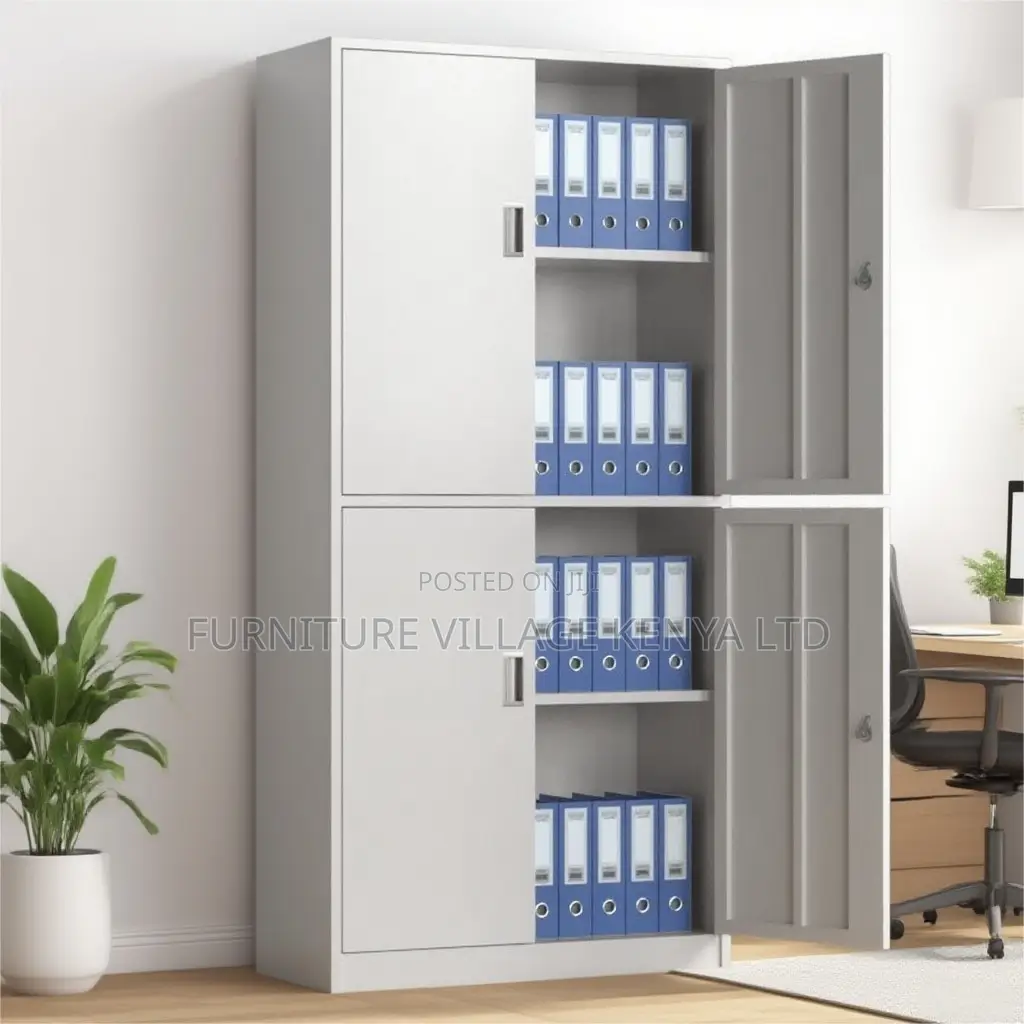 Office Cabinet; Modern 4-door Office Storage Cabinet