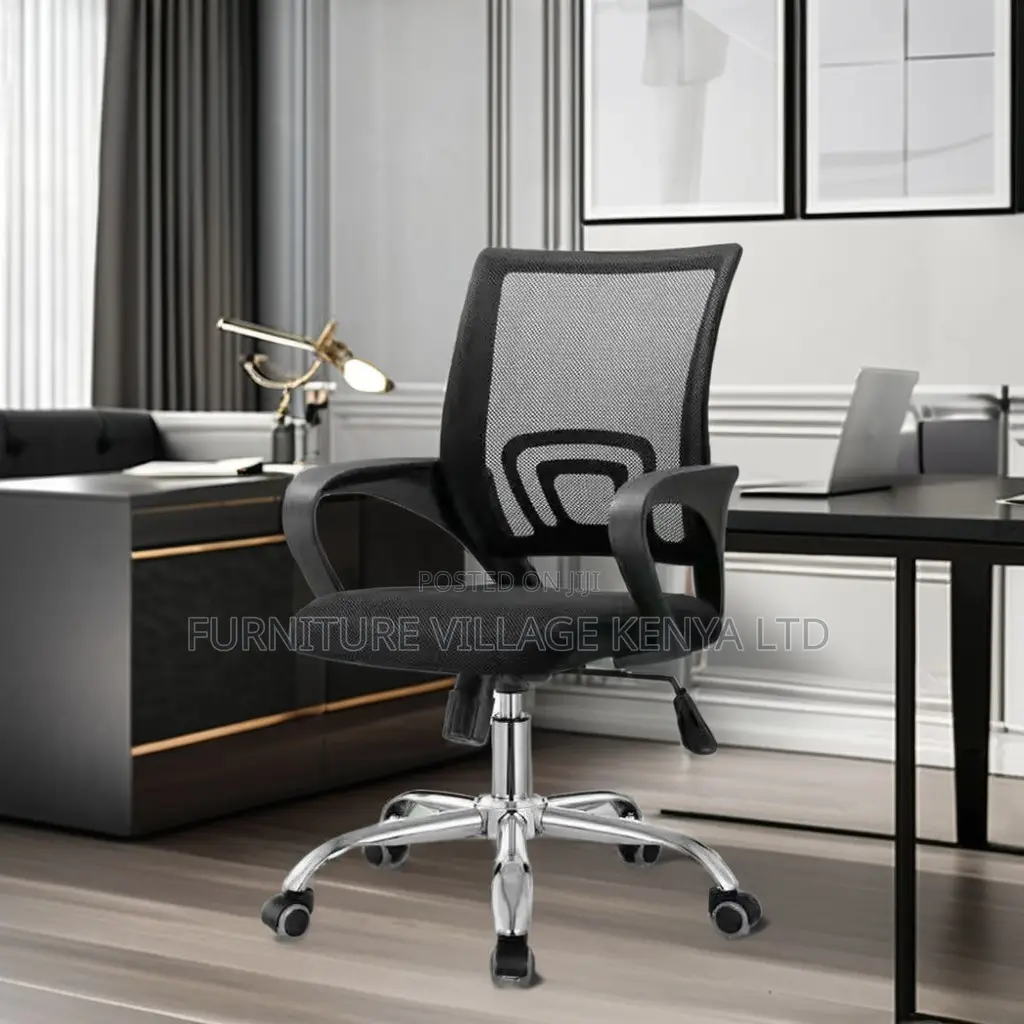 Office Chair; Clerical Medium-back Mesh Office Chair