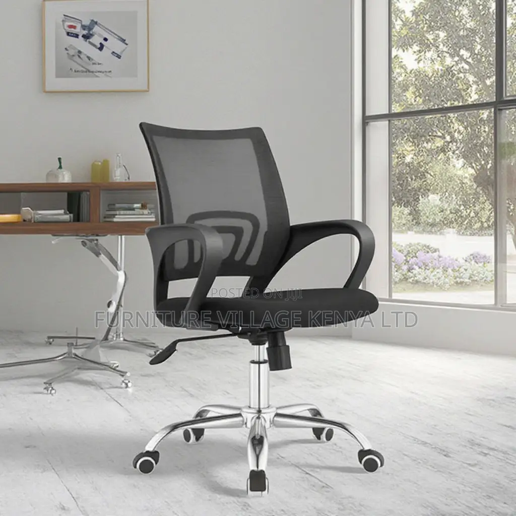 Office Chair; Clerical Medium-back Mesh Office Chair