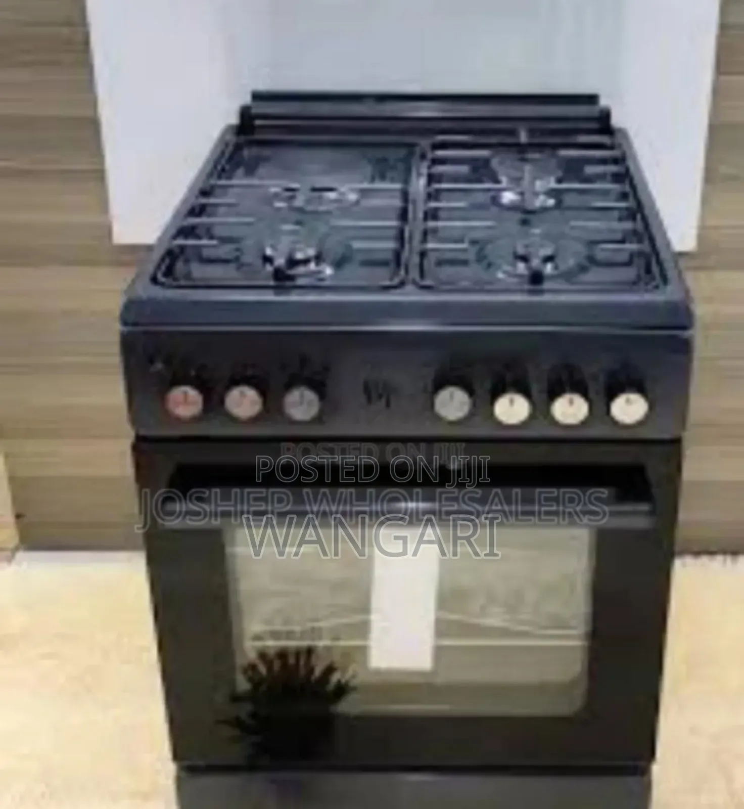 Colour Black New BJS Cooker 60by60 Standing Cooker