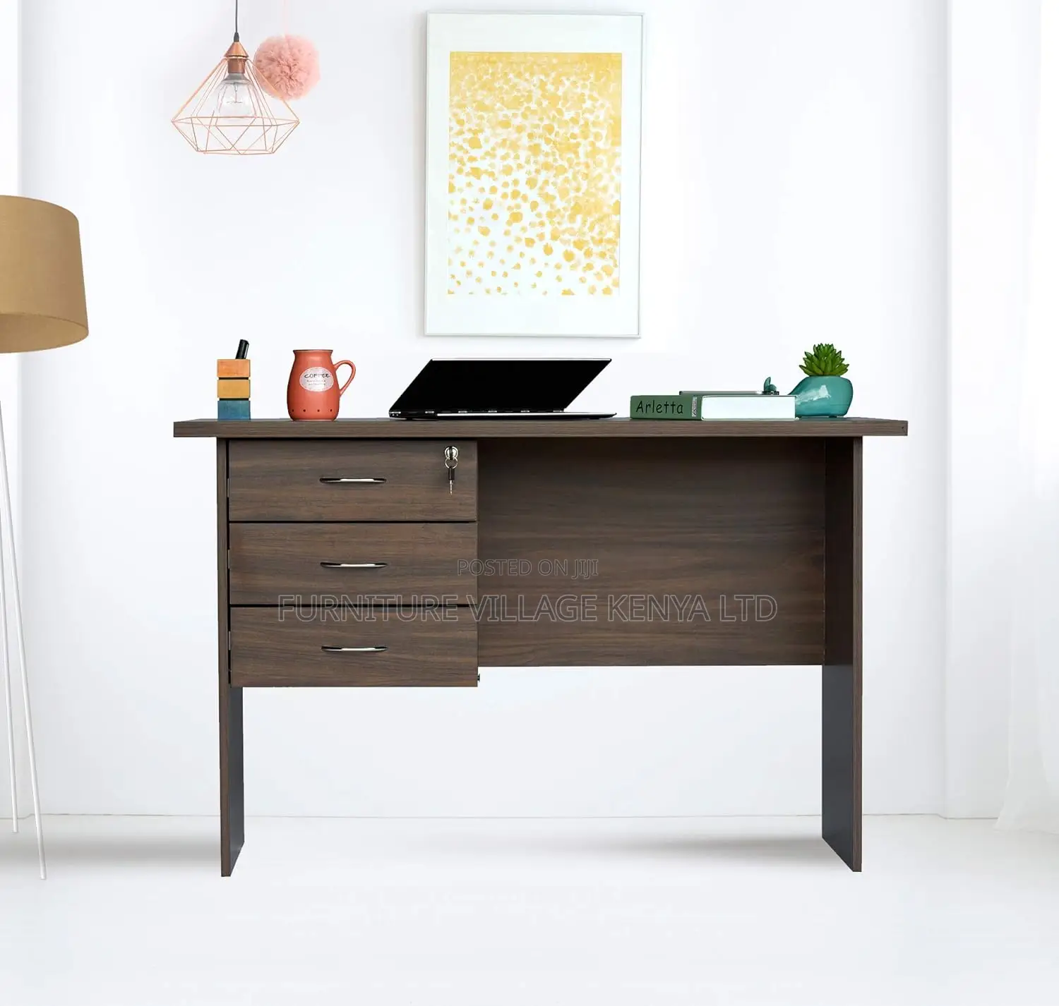 Office Desk; 120mm Home Office Study Desk With Drawers