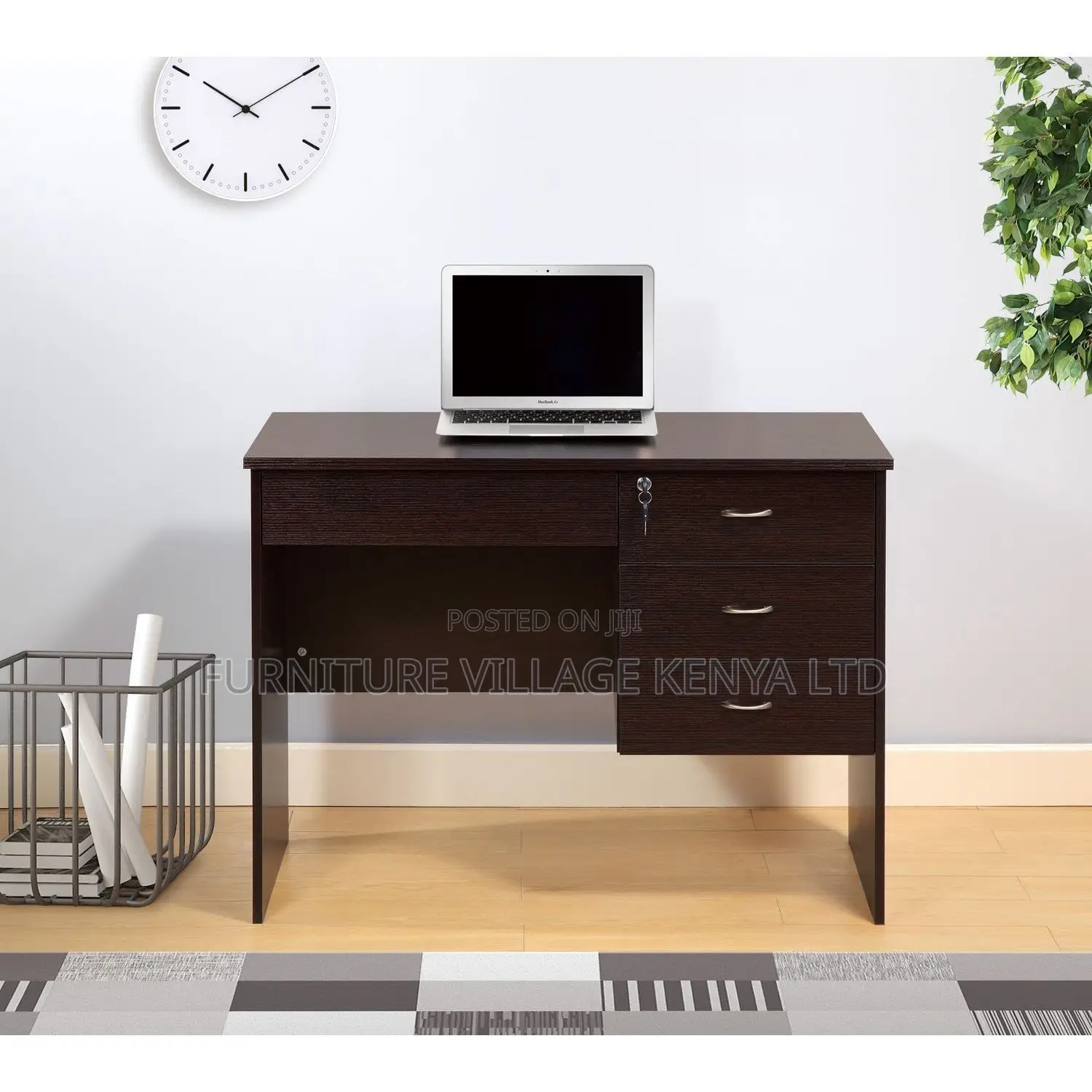 Office Desk; 120mm Home Office Study Desk With Drawers