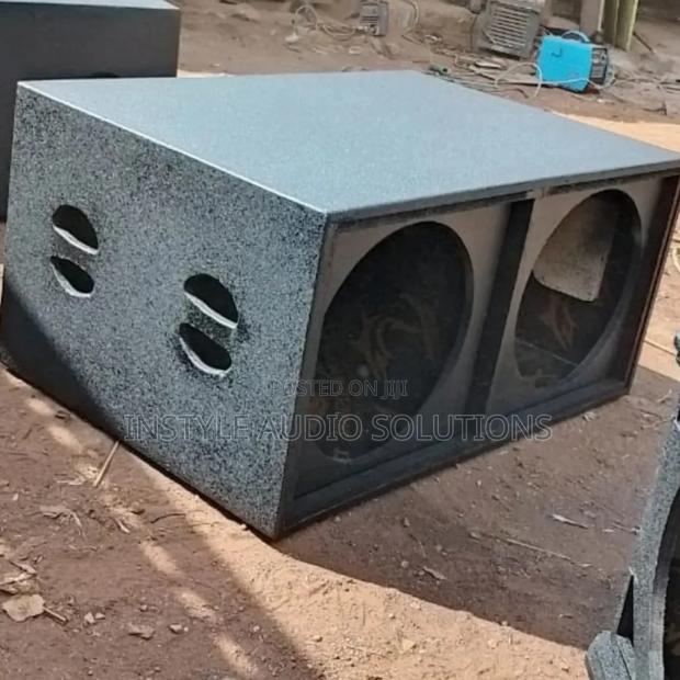 Top Quality 18" Empty Double Bass Box Speaker Built on Marine Board - thumbnail 2