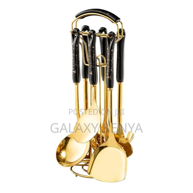 Serving Spoons Set - Black (6pc Set) - thumbnail 4