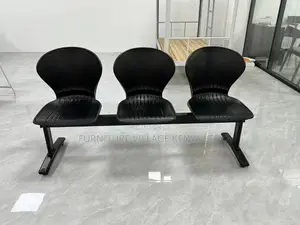 Office Chair; 3-link Plastic Seats Waiting Bench