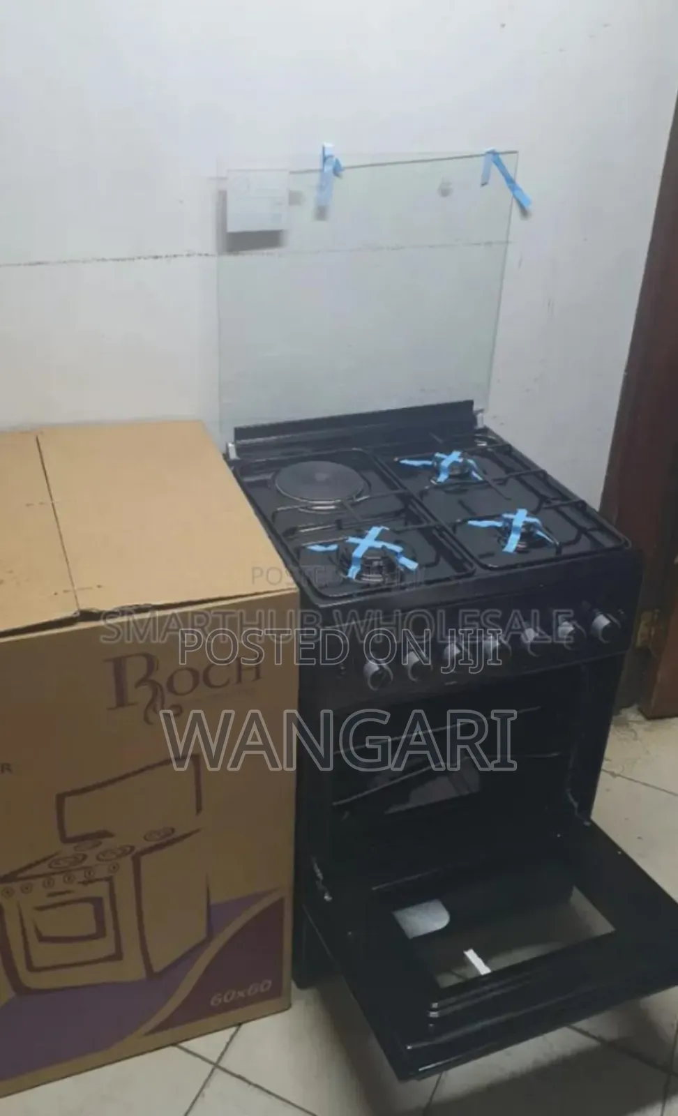 Colour Black Roch 60by60 Standing Cooker. 3+1+