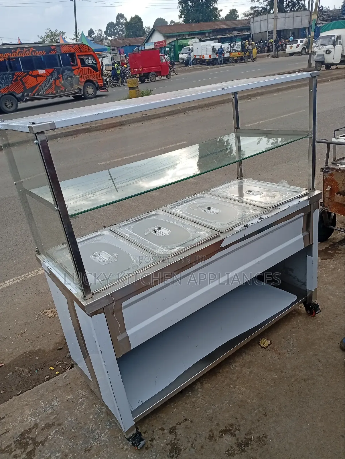 Heavy Gauge Stainless Steel Food Display.