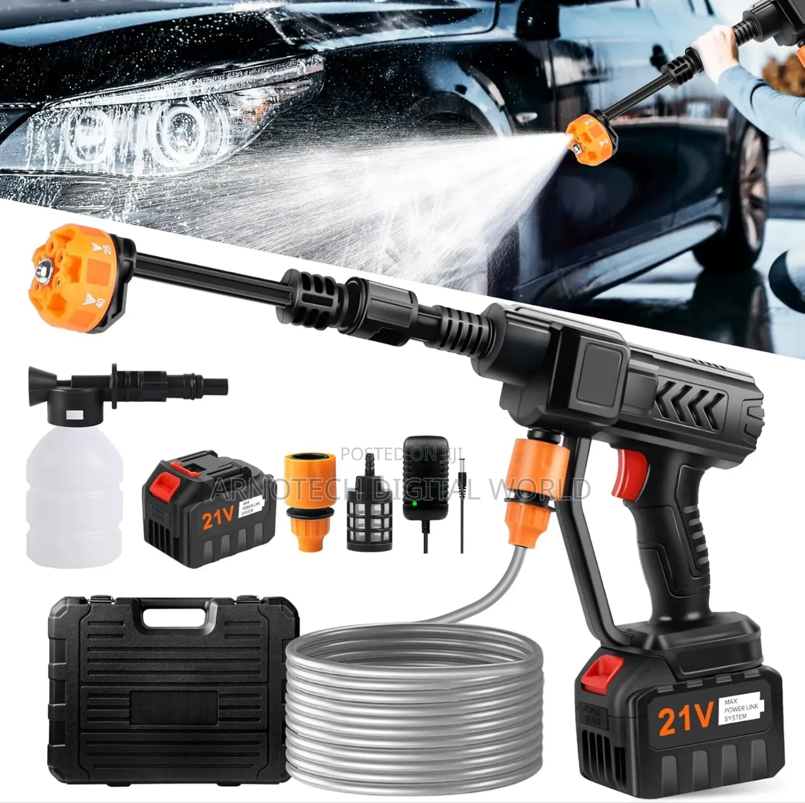 Cordless Mini Pressure Washing Gun Easy Water Wash