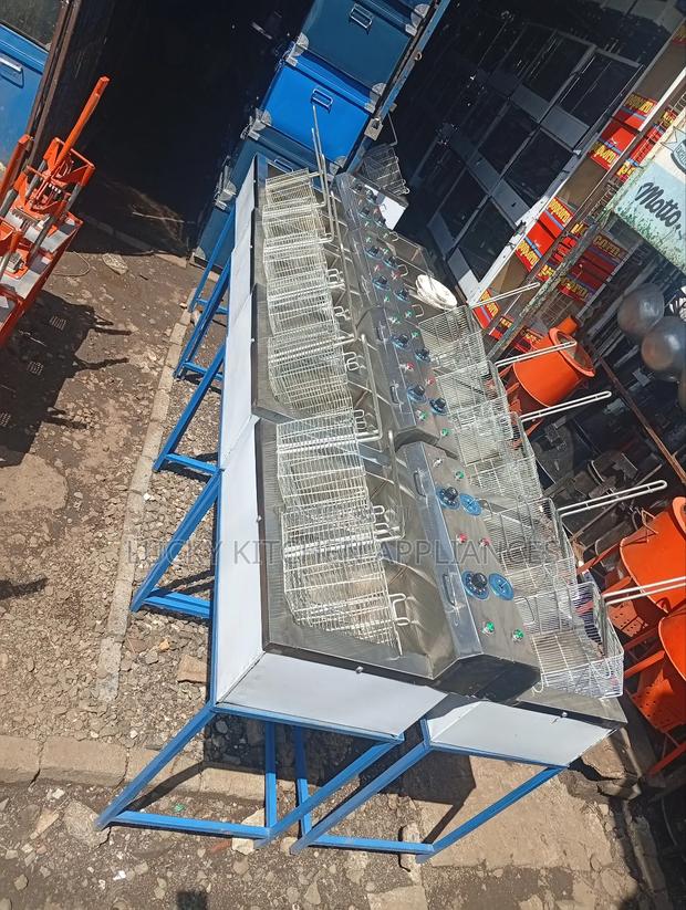 Heavy Gauge Stainless Steel Deep Double Chips Fryer.