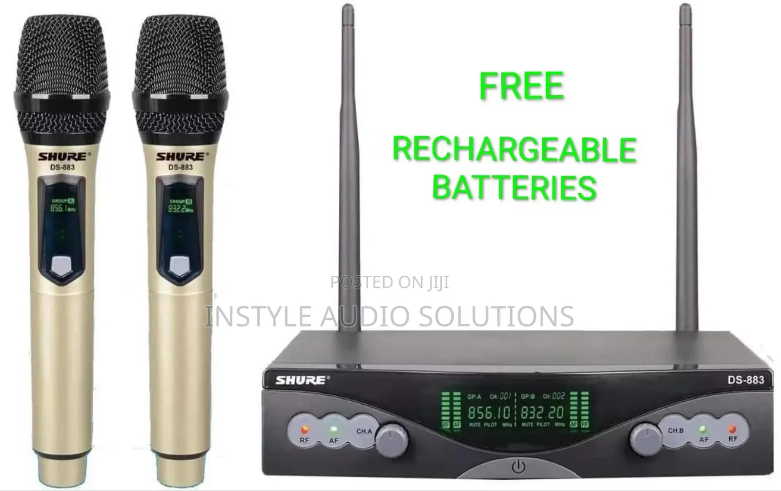 Shure High-Quality Wireless Microphone With Rechargeable Batteries