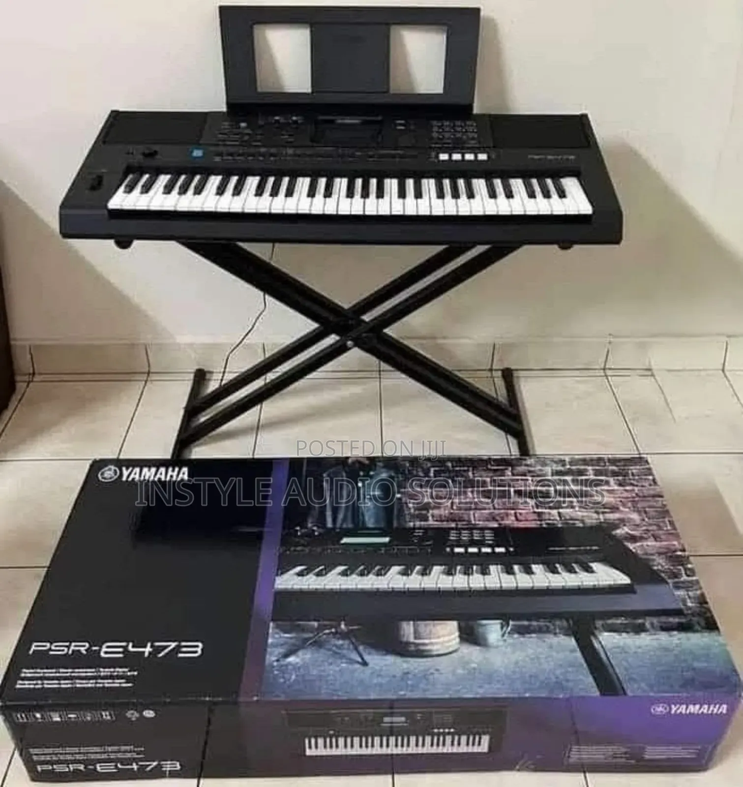 Yamaha Psr- E 473 Keyboard Original - Metallic Stand Pay On Delivery