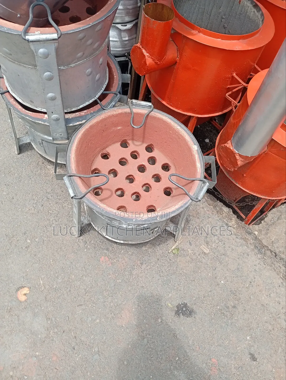 Galvanised Charcoal Jiko.