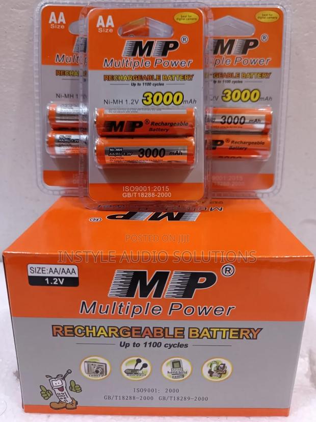 Microphone Mp 3000mah Rechargeable Batteries Set of Two