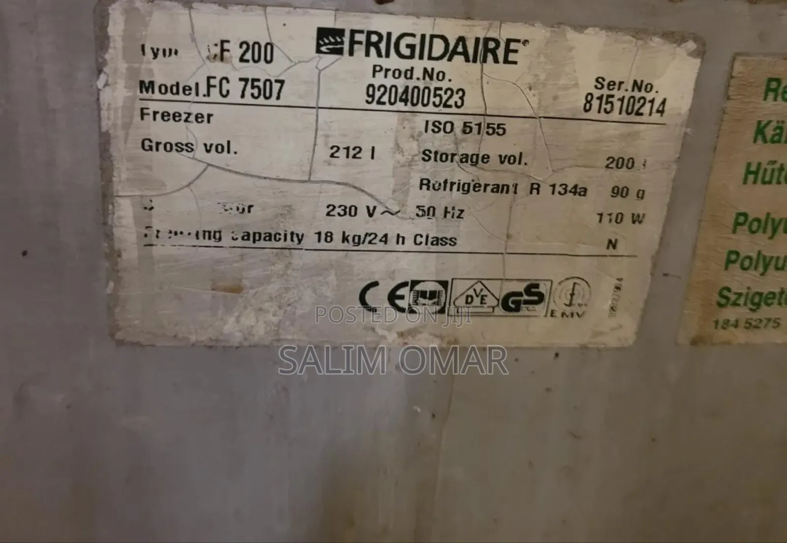 Frigidaire Freezer
