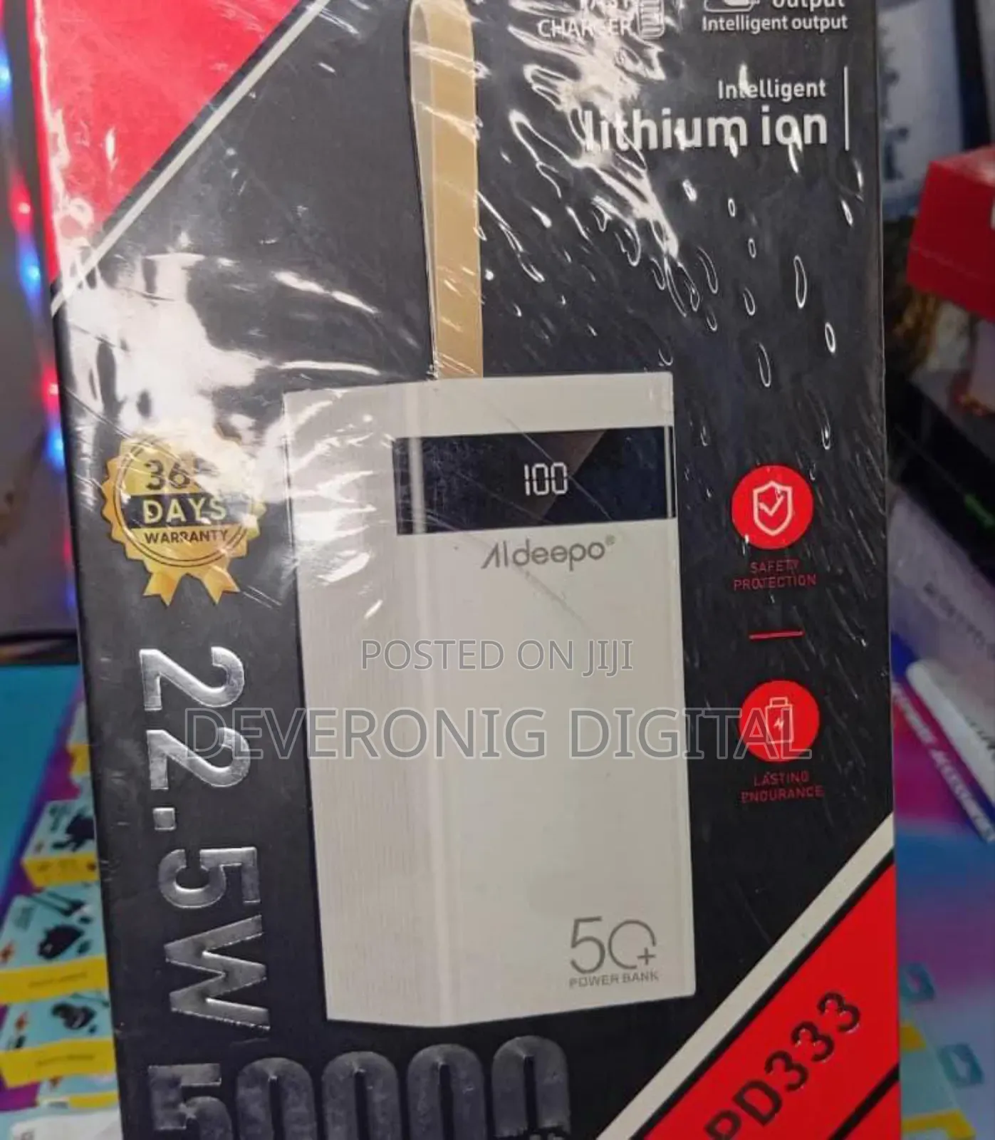*Aldeepo Power Bank 22.5w* *Ad-Pd333 50000mah* Capacity 50000mah