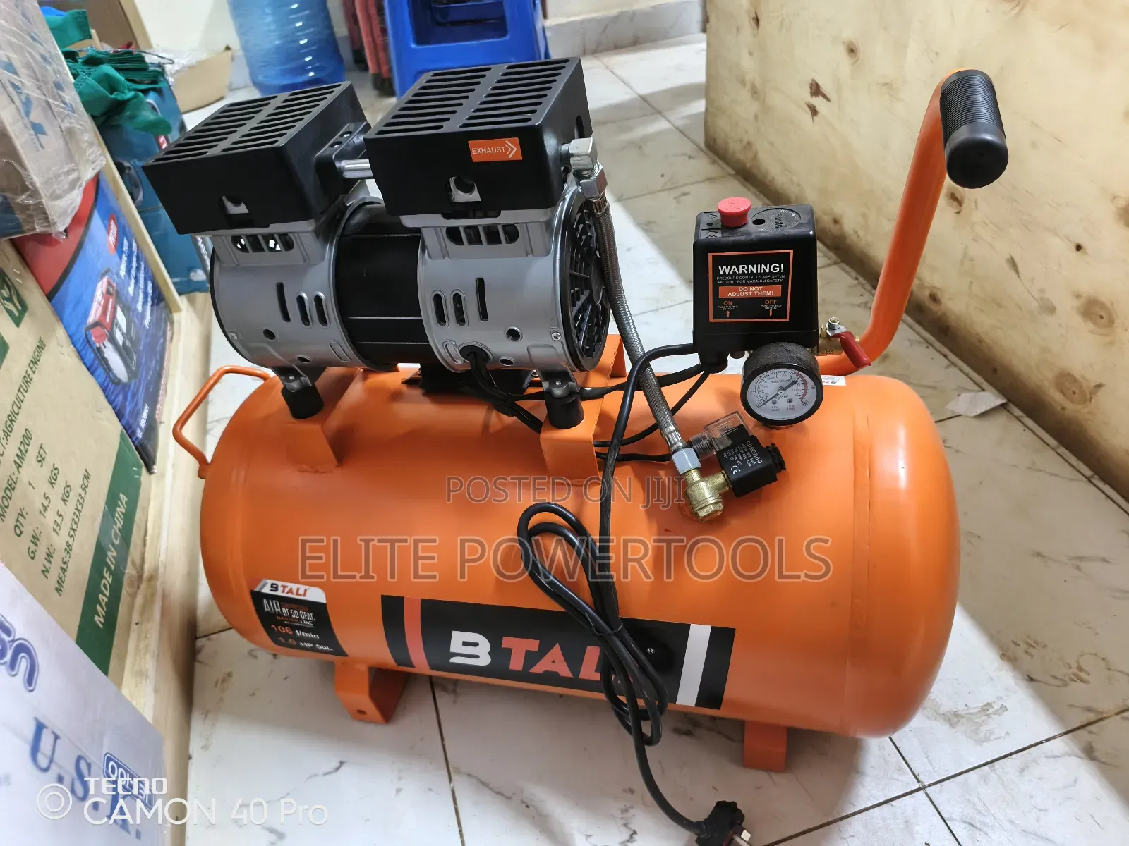 50l Oil Less / Silent Btali Air Compressor