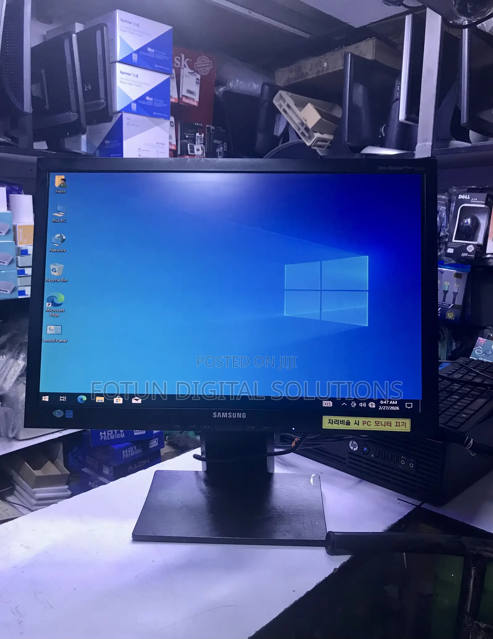 Samsung 22" Full Hd Monitor - Vga Input, Reliable for Daily Computing