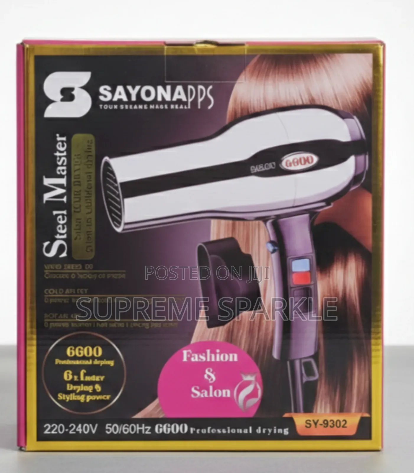 Sayona Professional Hair Blow Dryer, Sy-9302, 220-240v
