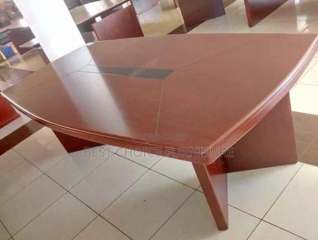 Office Table : Mahogany Office Conference Table With Glossy Finish - thumbnail 7