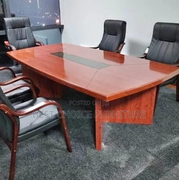 Office Table : Mahogany Office Conference Table With Glossy Finish - thumbnail 8