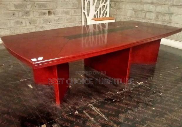 Office Table : Mahogany Office Conference Table With Glossy Finish - thumbnail 12