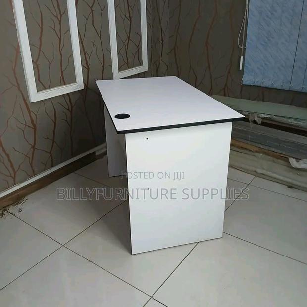 1m White Study Desk - thumbnail 3