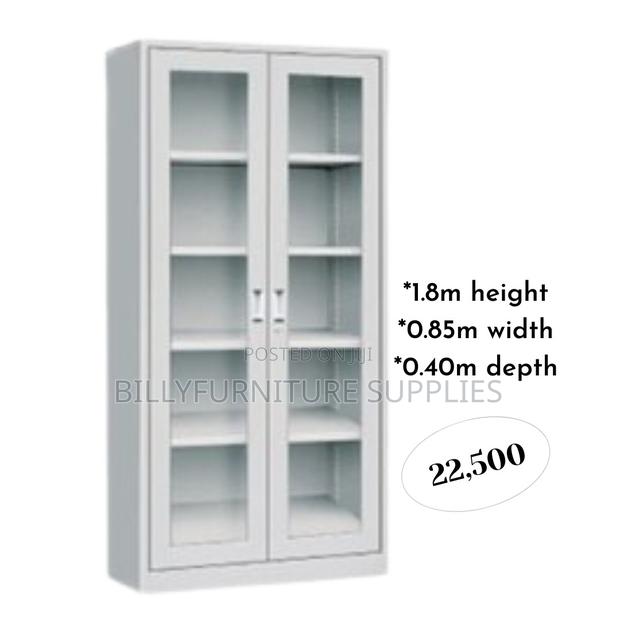Full Glass Metallic File Cabinet