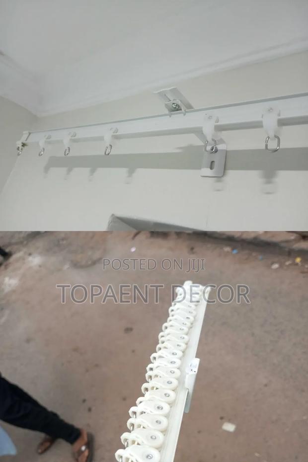 White 6m Long Bendable Curtain Rail With Runners - main view