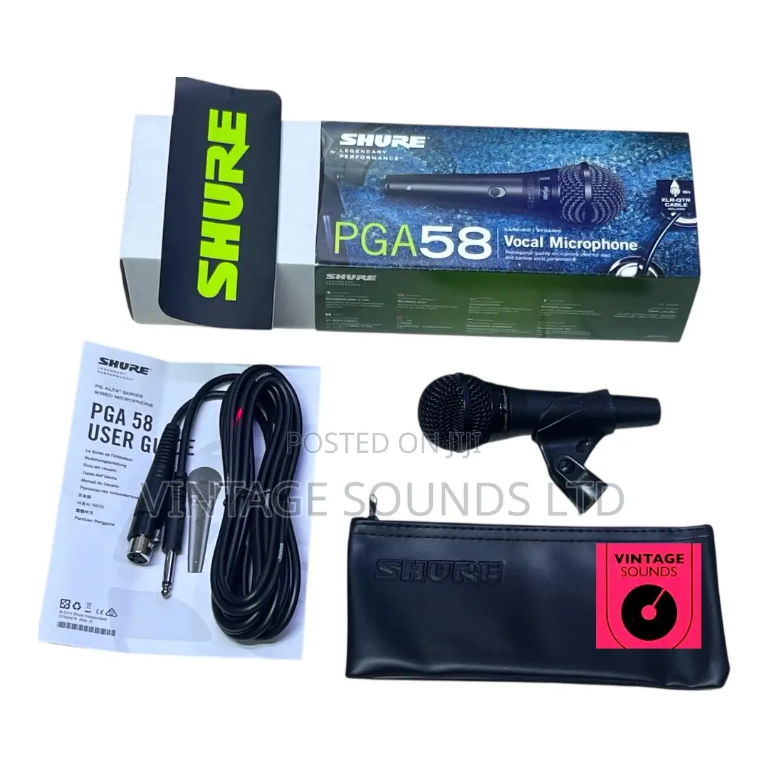 Shure Pga58 Dynamic Mic for Karaoke Stage Performance.