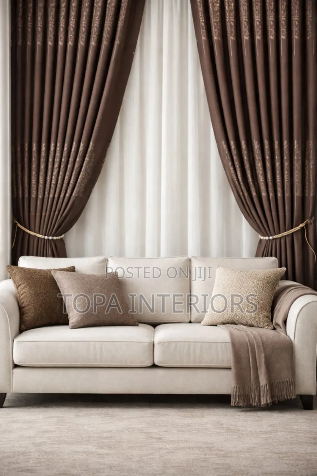 Chocolate Brown Curtains for Living Room Window Covering
