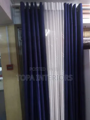 Navy Blue Generic Door Curtains for House Privacy
